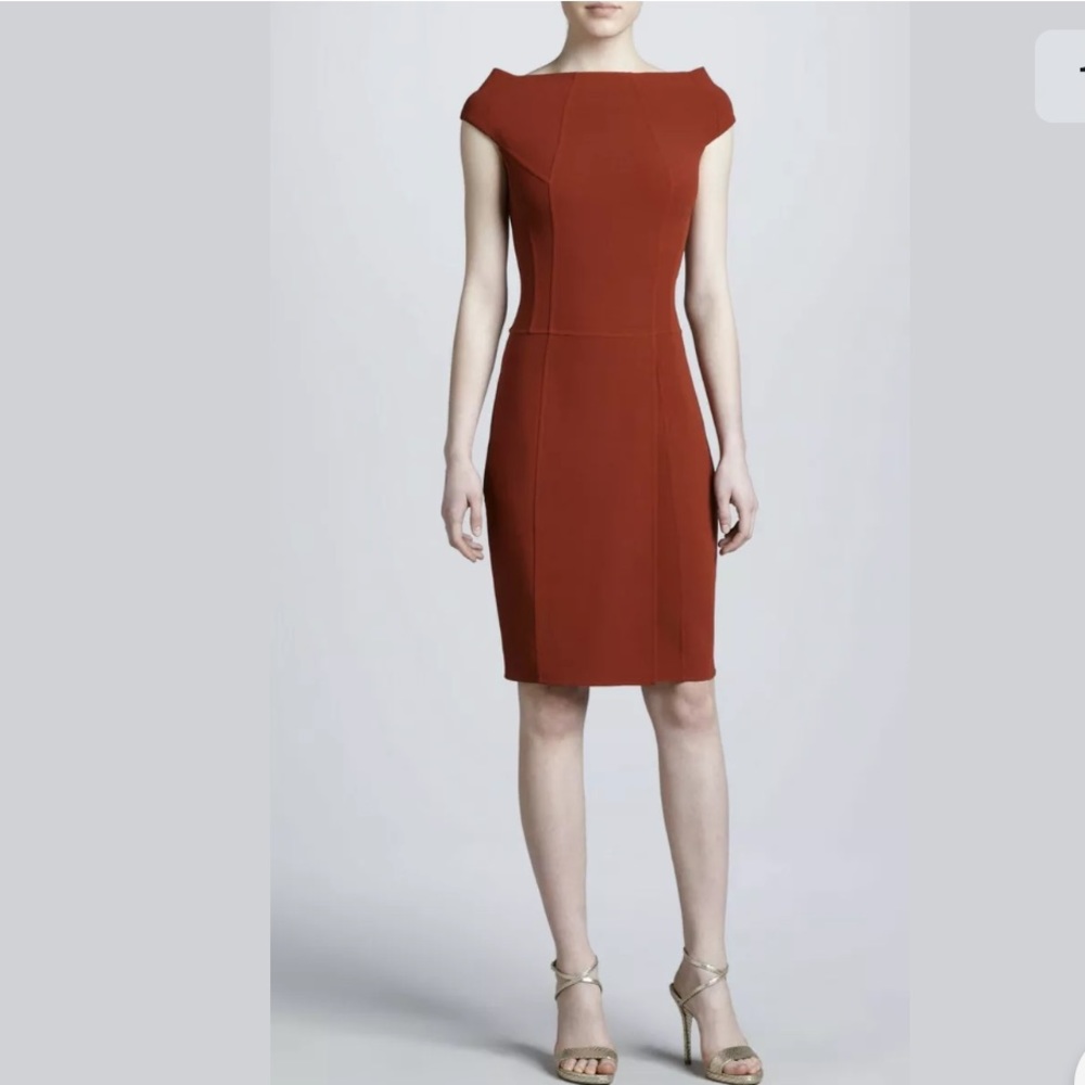 Kaufmanfranco Wool Crepe Sheath Dress Size 6 42